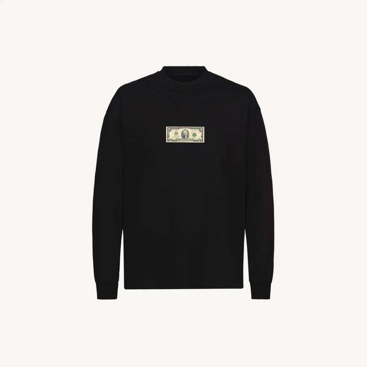 Dollars Bill Long Sleeves Blanc