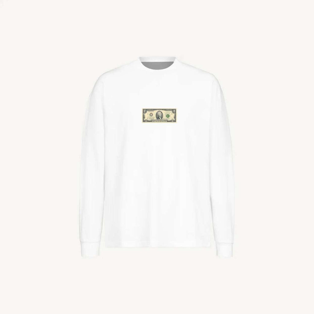 Dollars Bill Long Sleeves Blanc